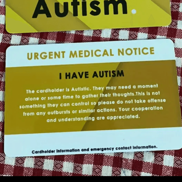 AUTISM Card 